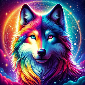 Wolf 40*40CM Full Round Drill Diamond Painting Drill Diamond Painting