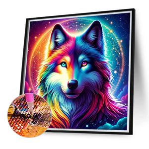 Wolf 40*40CM Full Round Drill Diamond Painting Drill Diamond Painting