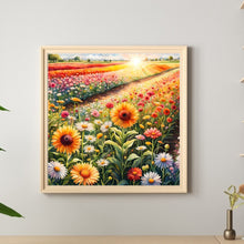 Load image into Gallery viewer, Sunflowers And Daisies Field 30*30CM Full Round Drill Diamond Painting Drill Diamond Painting
