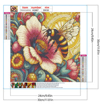 Load image into Gallery viewer, Flowers And Honey Bees 30*30CM Full Round Drill Diamond Painting Drill Diamond Painting
