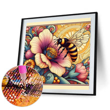 Load image into Gallery viewer, Flowers And Honey Bees 30*30CM Full Round Drill Diamond Painting Drill Diamond Painting
