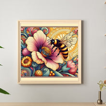 Load image into Gallery viewer, Flowers And Honey Bees 30*30CM Full Round Drill Diamond Painting Drill Diamond Painting
