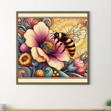 Load image into Gallery viewer, Flowers And Honey Bees 30*30CM Full Round Drill Diamond Painting Drill Diamond Painting
