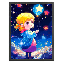 Load image into Gallery viewer, Yishu - Little Girl - 40*56CM 11CT 3 Stamped Cross Stitch
