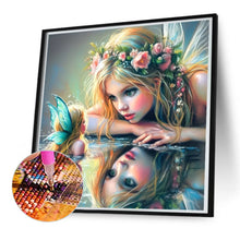 Load image into Gallery viewer, Butterfly Girl 50*50CM Full Round Drill Diamond Painting Drill Diamond Painting
