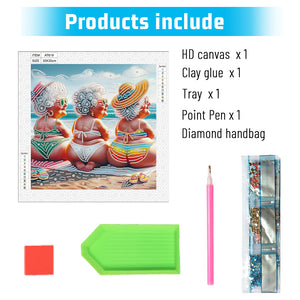 Cute Granny 30*30CM Special Shaped Drill Diamond Painting Drill Diamond Painting