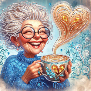 Cute Granny 30*30CM Special Shaped Drill Diamond Painting Drill Diamond Painting