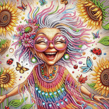 Load image into Gallery viewer, Cute Granny 30*30CM Special Shaped Drill Diamond Painting Drill Diamond Painting
