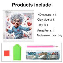 Load image into Gallery viewer, Cute Granny 30*30CM Special Shaped Drill Diamond Painting Drill Diamond Painting
