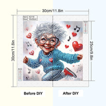 Load image into Gallery viewer, Cute Granny 30*30CM Special Shaped Drill Diamond Painting Drill Diamond Painting
