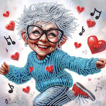 Load image into Gallery viewer, Cute Granny 30*30CM Special Shaped Drill Diamond Painting Drill Diamond Painting
