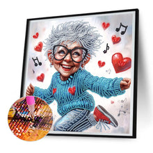 Load image into Gallery viewer, Cute Granny 30*30CM Special Shaped Drill Diamond Painting Drill Diamond Painting
