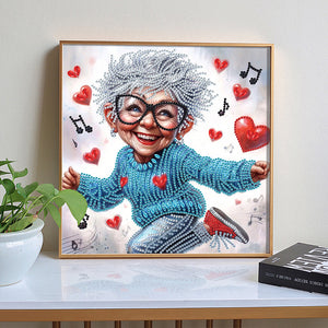 Cute Granny 30*30CM Special Shaped Drill Diamond Painting Drill Diamond Painting