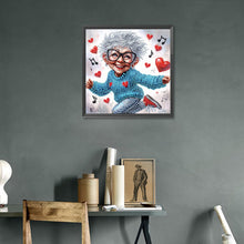 Load image into Gallery viewer, Cute Granny 30*30CM Special Shaped Drill Diamond Painting Drill Diamond Painting
