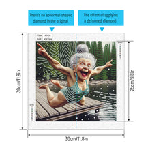 Load image into Gallery viewer, Cute Granny 30*30CM Special Shaped Drill Diamond Painting Drill Diamond Painting
