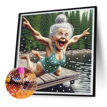 Load image into Gallery viewer, Cute Granny 30*30CM Special Shaped Drill Diamond Painting Drill Diamond Painting
