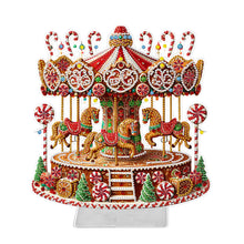Load image into Gallery viewer, Christmas Acrylic Xmas Merry-go-round Special Shape Diamond Painting Desktop Ornaments
