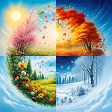 Load image into Gallery viewer, Four Seasons Scenery 40*40CM Full Round Drill Diamond Painting Drill Diamond Painting
