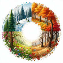 Load image into Gallery viewer, Four Seasons Scenery 40*40CM Full Round Drill Diamond Painting Drill Diamond Painting
