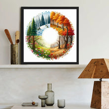 Load image into Gallery viewer, Four Seasons Scenery 40*40CM Full Round Drill Diamond Painting Drill Diamond Painting
