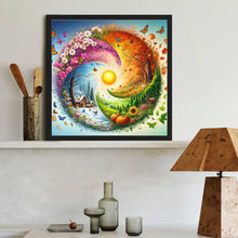 Load image into Gallery viewer, Four Seasons Scenery 40*40CM Full Round Drill Diamond Painting Drill Diamond Painting
