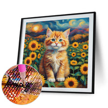 Load image into Gallery viewer, Sunflower Orange Cat 30*30CM Full Round Drill Diamond Painting Drill Diamond Painting
