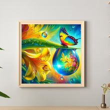 Load image into Gallery viewer, Butterfly Lily 30*30CM Full Round Drill Diamond Painting Drill Diamond Painting
