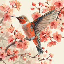 Load image into Gallery viewer, Hummingbird Plum 30*30CM Full Round Drill Diamond Painting Drill Diamond Painting
