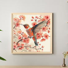 Load image into Gallery viewer, Hummingbird Plum 30*30CM Full Round Drill Diamond Painting Drill Diamond Painting
