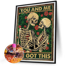 Load image into Gallery viewer, Two Skulls Tarot Cards 30*40CM Full Round Drill Diamond Painting Drill Diamond Painting
