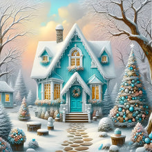 Load image into Gallery viewer, Christmas House 40*40CM Full Round Drill Diamond Painting Drill Diamond Painting
