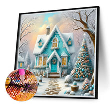 Load image into Gallery viewer, Christmas House 40*40CM Full Round Drill Diamond Painting Drill Diamond Painting
