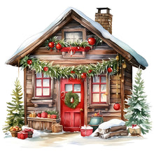 Load image into Gallery viewer, Christmas House 40*40CM Full Round Drill Diamond Painting Drill Diamond Painting
