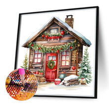 Load image into Gallery viewer, Christmas House 40*40CM Full Round Drill Diamond Painting Drill Diamond Painting
