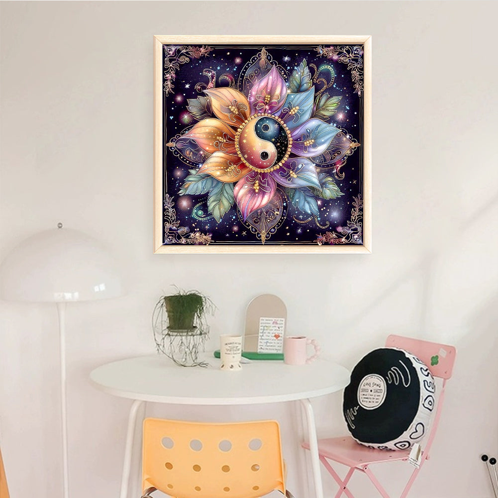 Tai Chi Flower - Full 11CT Counted Cross Stitch 50x50CM - Huacan