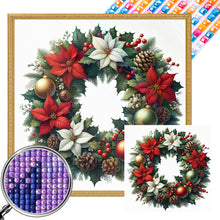 Load image into Gallery viewer, Christmas Wreath 30*30 CM Full AB Square Drill Diamond Painting Drill Diamond Painting
