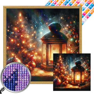 Christmas Tree Lights 30*30 CM Full AB Square Drill Diamond Painting Drill Diamond Painting