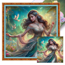 Load image into Gallery viewer, Huancan - Curly-Haired Girl - 50*50CM 14CT 2 Stamped Cross Stitch

