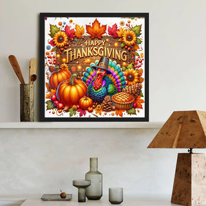 Fall Thanksgiving 40*40CM Full Round Drill Diamond Painting Drill Diamond Painting