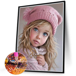 Big Eyes Girl 40*50CM Full Round Drill Diamond Painting Drill Diamond Painting