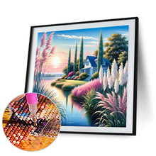 Load image into Gallery viewer, Reed Lakeside Villa 30*30CM Full Round Drill Diamond Painting Drill Diamond Painting
