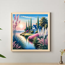 Load image into Gallery viewer, Reed Lakeside Villa 30*30CM Full Round Drill Diamond Painting Drill Diamond Painting
