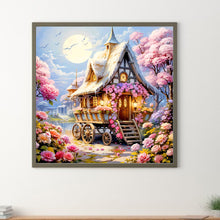 Load image into Gallery viewer, Mobile House Riverside Flowers 30*30CM Full Round Drill Diamond Painting Drill Diamond Painting
