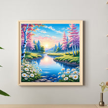 Load image into Gallery viewer, Flowery River 30*30CM Full Round Drill Diamond Painting Drill Diamond Painting
