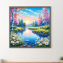 Load image into Gallery viewer, Flowery River 30*30CM Full Round Drill Diamond Painting Drill Diamond Painting
