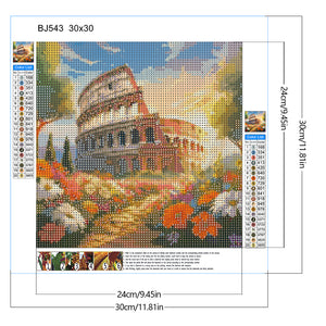 Roman Colosseum 30*30CM Full Round Drill Diamond Painting Drill Diamond Painting