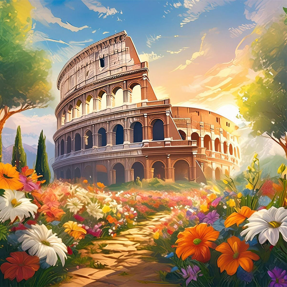 Roman Colosseum 30*30CM Full Round Drill Diamond Painting Drill Diamond Painting