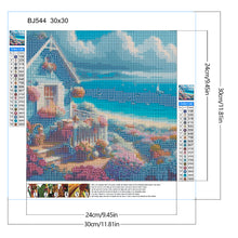 Load image into Gallery viewer, Seaside Sailboat Villa 30*30CM Full Round Drill Diamond Painting Drill Diamond Painting
