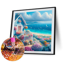 Load image into Gallery viewer, Seaside Sailboat Villa 30*30CM Full Round Drill Diamond Painting Drill Diamond Painting
