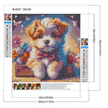 Load image into Gallery viewer, Yarn Dog 30*30CM Full Round Drill Diamond Painting Drill Diamond Painting
